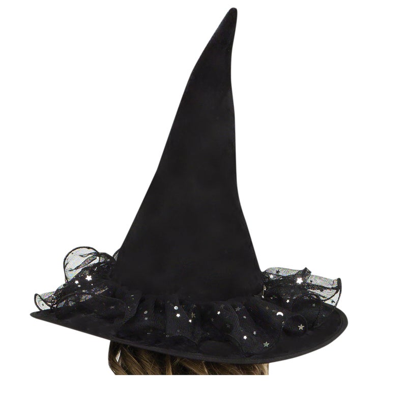 Fun World Glitter Witch Costume, Medium 8-10, Black - Image 2